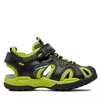 Сандалии Geox J Borealis Boy J450RC 014BU C0802 M Black/Lime, черный
