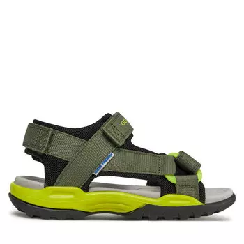 Сандалии Geox J Borealis Boy J450RE 01411 C0914 S Military/Lime, хаки