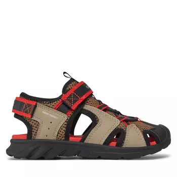 Сандалии Geox J Sandal Airadyum Bo J45F1F 014ME C5051 S Dk Beige/Red, бежевый