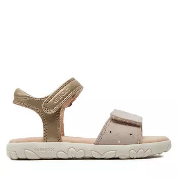 Сандалии Geox J Sandal Haiti Girl J028ZA 007NF C0208 M Platinum/Beige, золото