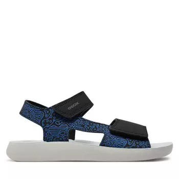 Сандалии Geox J Sandal Lightfloppy J45GQE 000CE C0455 D Black/Royal, черный