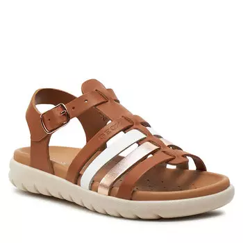 Сандалии Geox J Sandal Soleima Gir J35GSB 043CF C6A7F S Brandy/Copper, коричневый