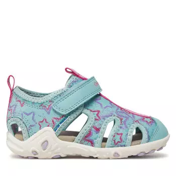 Сандалии Geox J Sandal Whinberry G J45GRC 0EE04 C4A8R M Aqua/Lilac, бирюзовый
