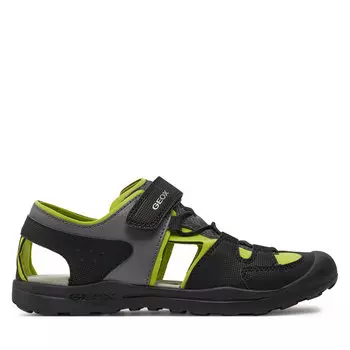 Сандалии Geox J Vaniett Boy J455XA 015CE C0802 D Black/Lime, черный