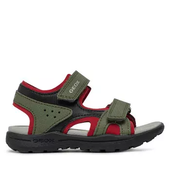 Сандалии Geox J Vaniett Boy J455XC 015CE C3267 S Military/Red, хаки