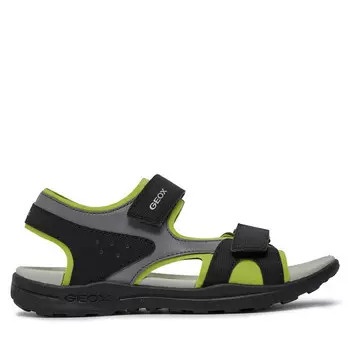 Сандалии Geox J Vaniett Boy J455XC 015CE C0802 D Black/Lime, черный