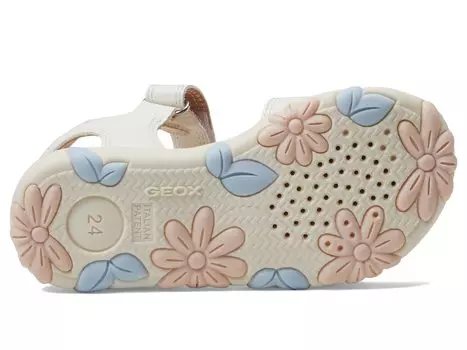 Сандалии Geox Kids Sandal Haiti 20 (Toddler/Little Kid/Big Kid), белый/светло-розовый
