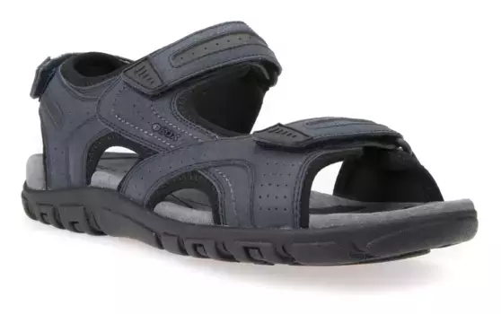 Сандалии Geox "UOMO SANDAL STRADA", летняя обувь, обувь на липучке, уличные сандалии, в треккинговом стиле, серый