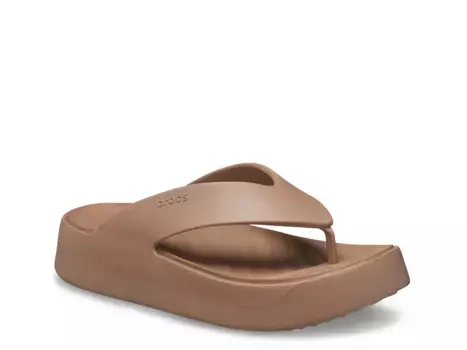 Сандалии Getaway Platform Sandal Crocs, серо-коричневый