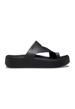 Сандалии GETAWAY PLATFORM TOE LOOP Crocs, металлик черный