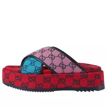 Сандалии gg platform sandal 'multicolor' Gucci, красный