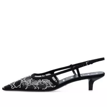 Сандалии gg slingback pump 'black' Gucci, черный