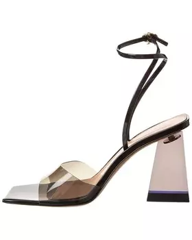 Сандалии Gianvito Rossi Cosmic 85 из винила и лака, черный