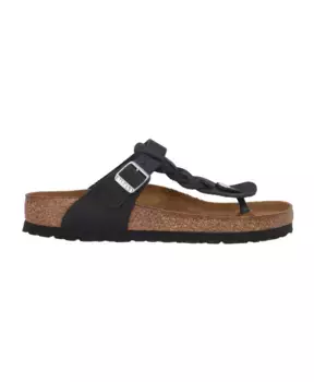 Сандалии Giza из промасленной кожи Birkenstock, черный