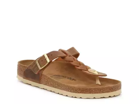 Сандалии Gizeh Braided Sandal Birkenstock, цвет cognac