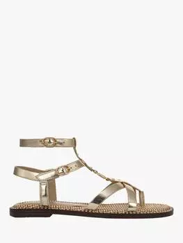 Сандалии-гладиаторы из металлической кожи teeni Sam Edelman, цвет Amber Gold