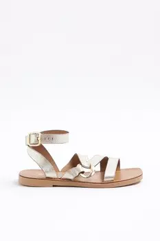 Сандалии-Гладиаторы с кольцами River Island, желтый