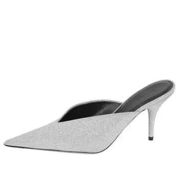 Сандалии glitter knife slingback 'silver' Balenciaga, серебряный