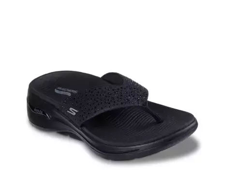 Сандалии GO Walk Arch Fit Dazzle Sandal Skechers, черный