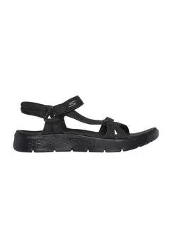 Сандалии GOwalk Flex Sublime, с амортизацией, женские SKECHERS, цвет Bbk Black Textile