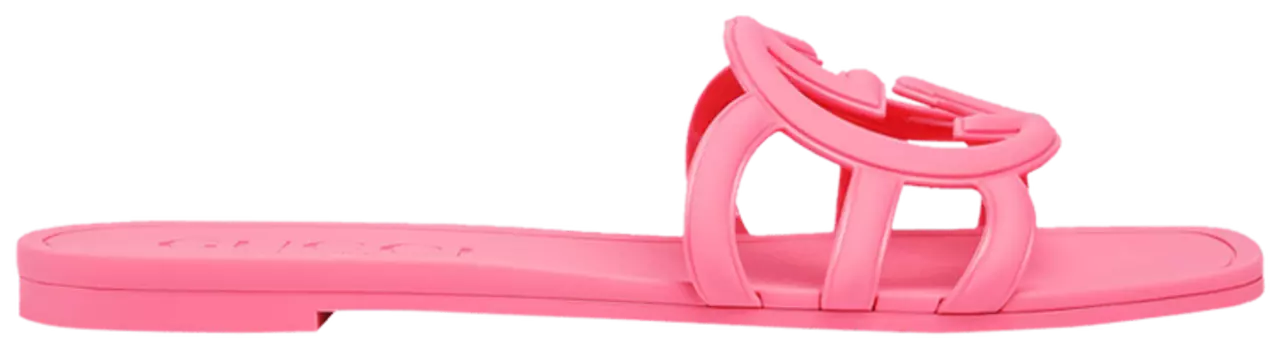 Сандалии Gucci Wmns Interlocking G Slide Sandal 'Dark Pink', розовый