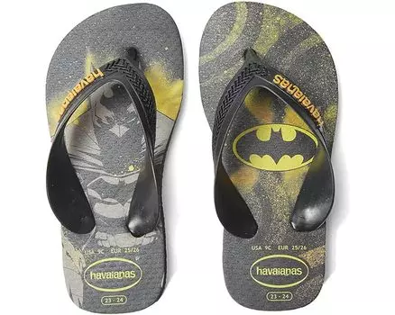 Сандалии Havaianas Max Heroes, цвет Black/Black/Citrus Orange