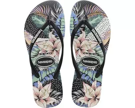Сандалии Havaianas Slim Animal Floral Flip-Flop, черный