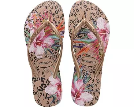 Сандалии Havaianas Slim Animal Floral Flip Flop, цвет Crocus Rose