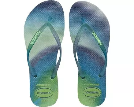 Сандалии Havaianas Slim Metallic Rainbow, цвет Citronella