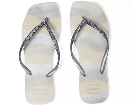 Сандалии Havaianas Slim Square Glitter Party, бежевый