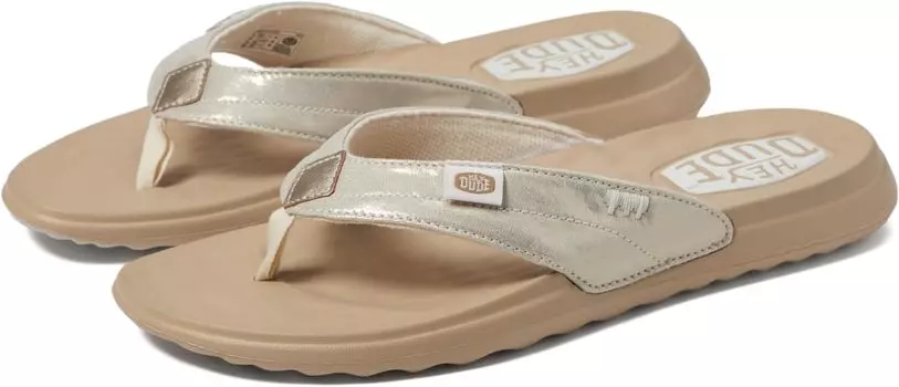 Сандалии Hey Dude Christi Flip Classic, золотой