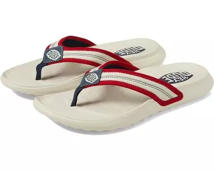 Сандалии Hey Dude Myers Flip Americana, цвет White/Red