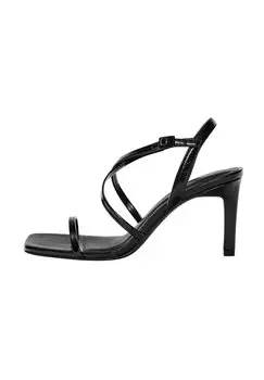 Сандалии High heeled sandals PULL&BEAR, черный