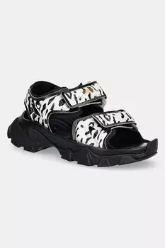 Сандалии Hika Sandal Canvas AOP Adidas By Stella Mccartney, черный