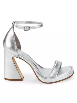 Сандалии Holmes на расклешенном каблуке Circus Ny, серебро