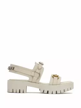 Сандалии Horsebit Gucci, бежевый