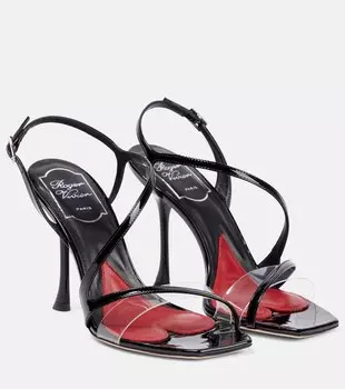 Сандалии I Love Vivier из ПВХ и лакированной кожи Roger Vivier, черный