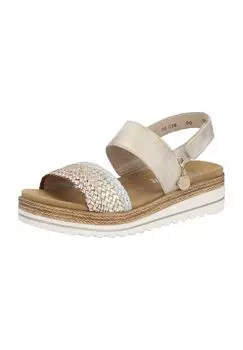 Сандалии, имитация кожи, Lite n Soft, женские remonte, цвет Copper Gold Silv