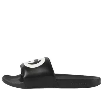 Сандалии interlock double g soft sole cozy flat heel fashion black sandals Gucci, черный