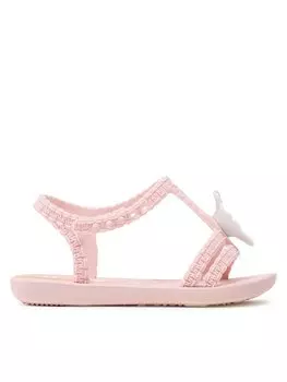 Сандалии Ipanema плетеные с цветком, розовый