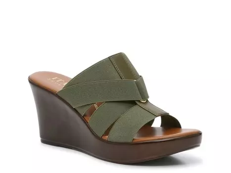 Сандалии Italian Shoemakers Nico на танкетке, оливково-зеленый