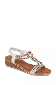 Сандалии из бисера Pavers, белый