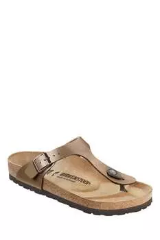 Сандалии из гизе бирко с эффектом металлик коричневого цвета Birkenstock, коричневый