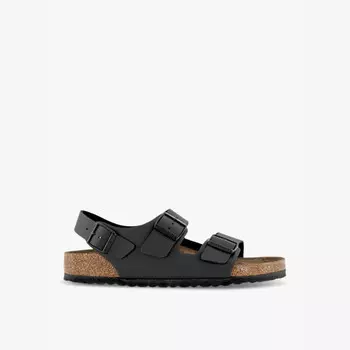 Сандалии из искусственной кожи Milano с пряжками Birkenstock, черный