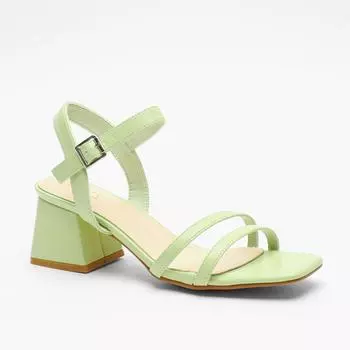 Сандалии из искусственной кожи на блочном каблуке Quiz, зеленый