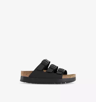 Сандалии из искусственной кожи на гибкой платформе Florida iii Birkenstock, черный