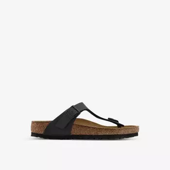 Сандалии из искусственной кожи с фирменной фурнитурой Birkenstock, черный