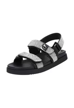 Сандалии из искусственной кожи/текстиля STEVE MADDEN, цвет Schwarz/silber