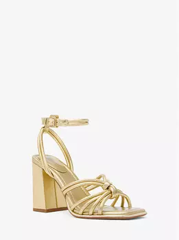Сандалии из кожи Astra Metallic Michael Kors, золотой