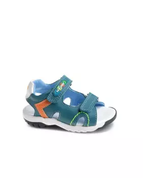 Сандалии из кожи для мальчиков с застежкой-липучкой Pablosky, синий
